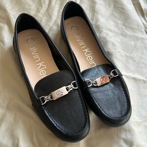 Calvin Klein KCLAURA-R driving loafers, black/silver, size 11M